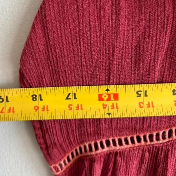Free People Women Pretty Cozy Maxi Dress Maroon Size Small - Picture 5 of 14